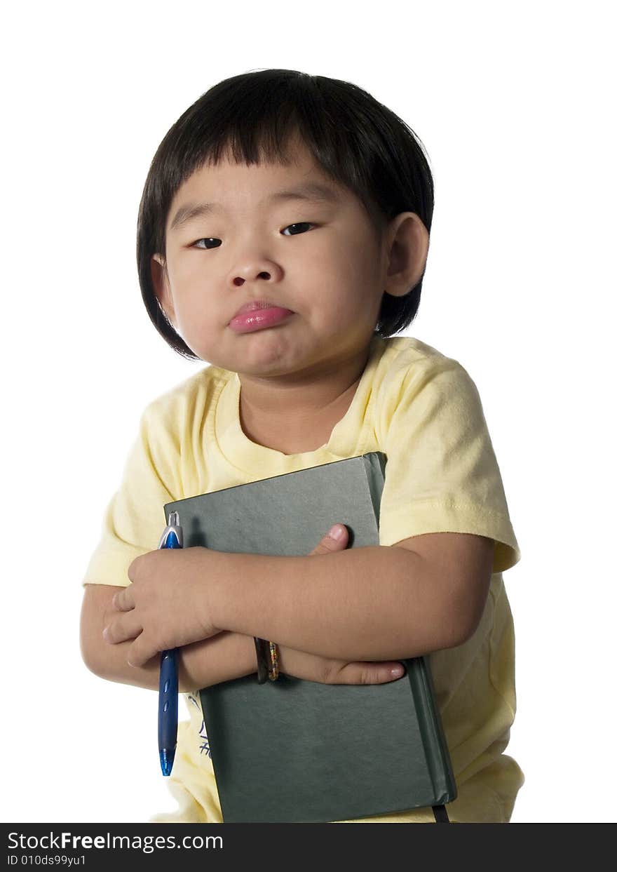 Litter Girl With Book And Pen-3