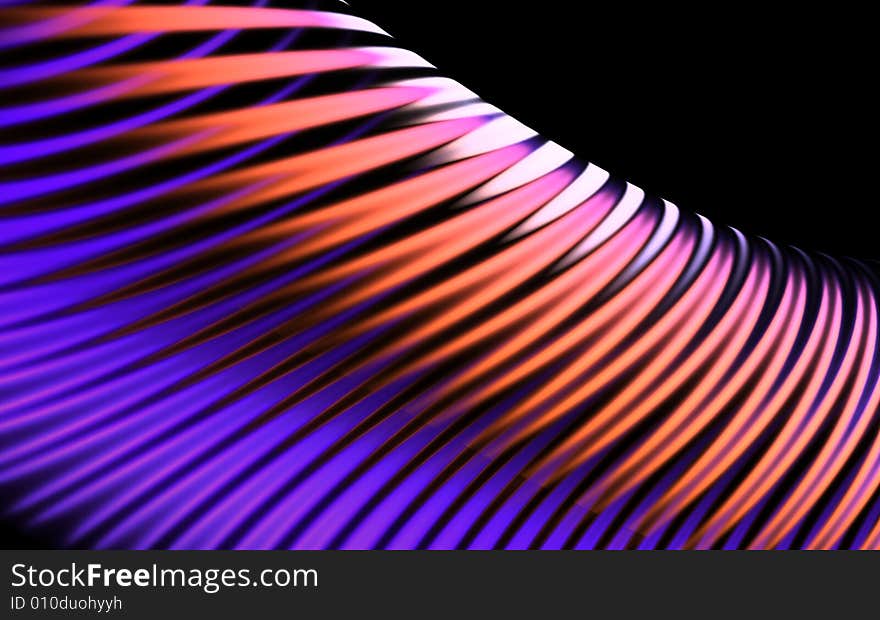 Abstract burning fire tube background