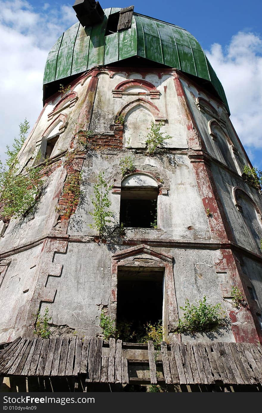 An old, abandoned mill, picture taken in Lithuania. An old, abandoned mill, picture taken in Lithuania