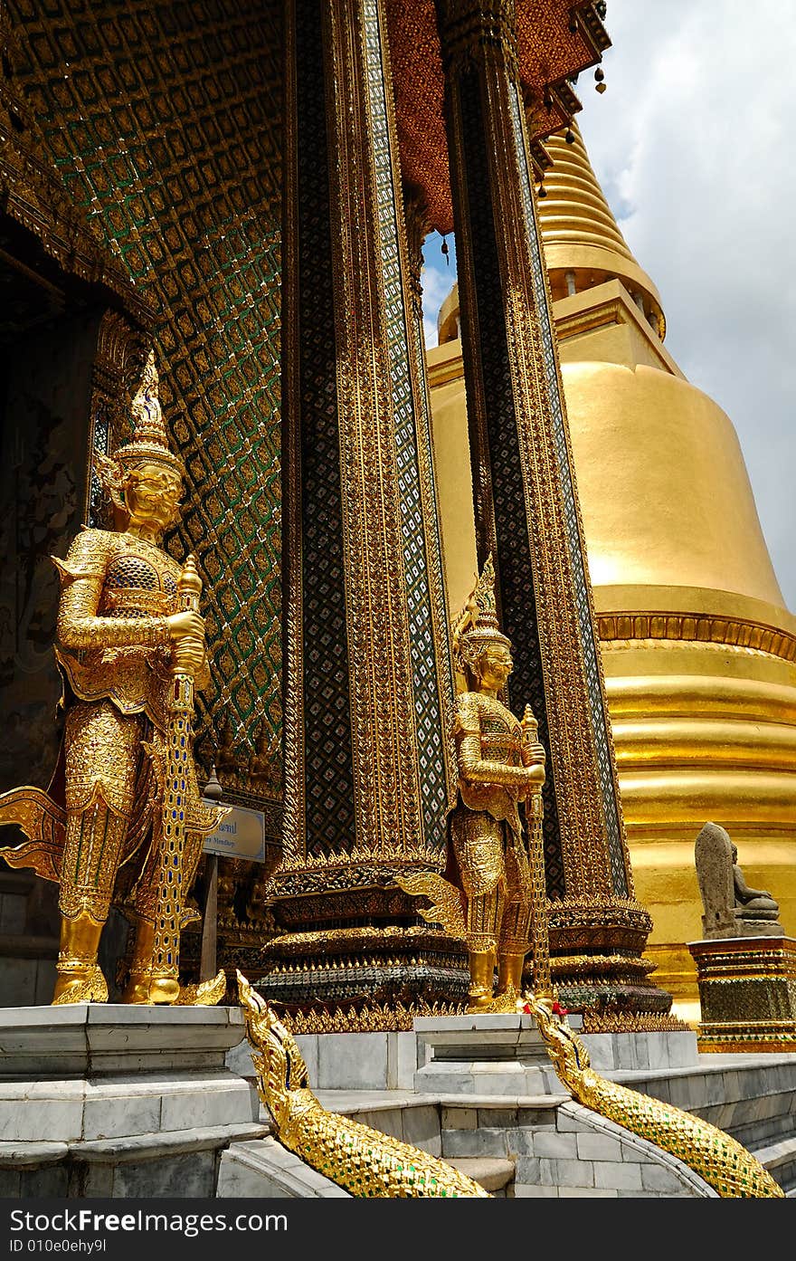 Statues of demons in Bangkok Royal Palace