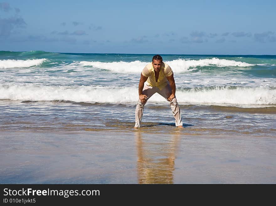 Young on beach