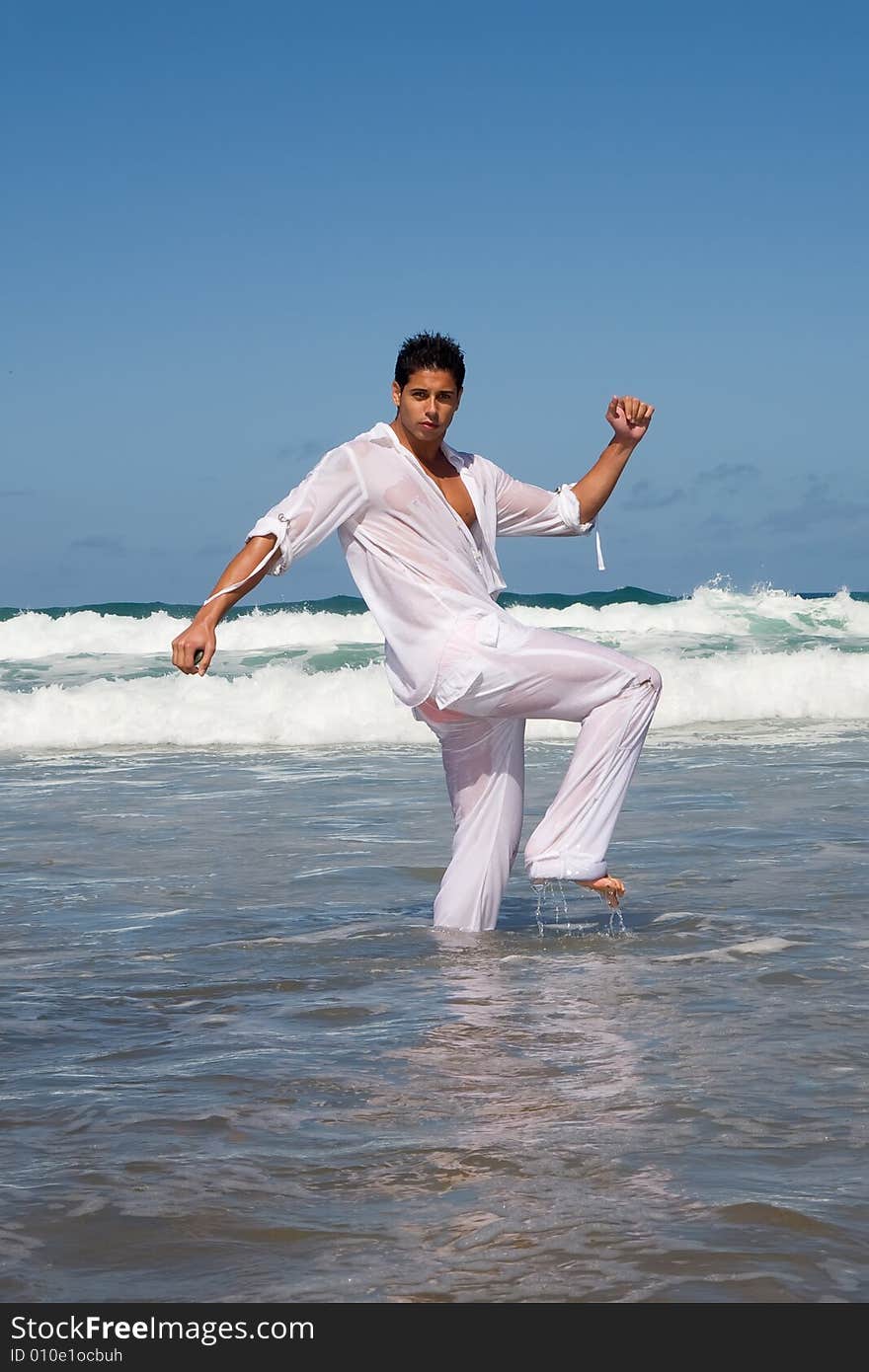 Young on beach