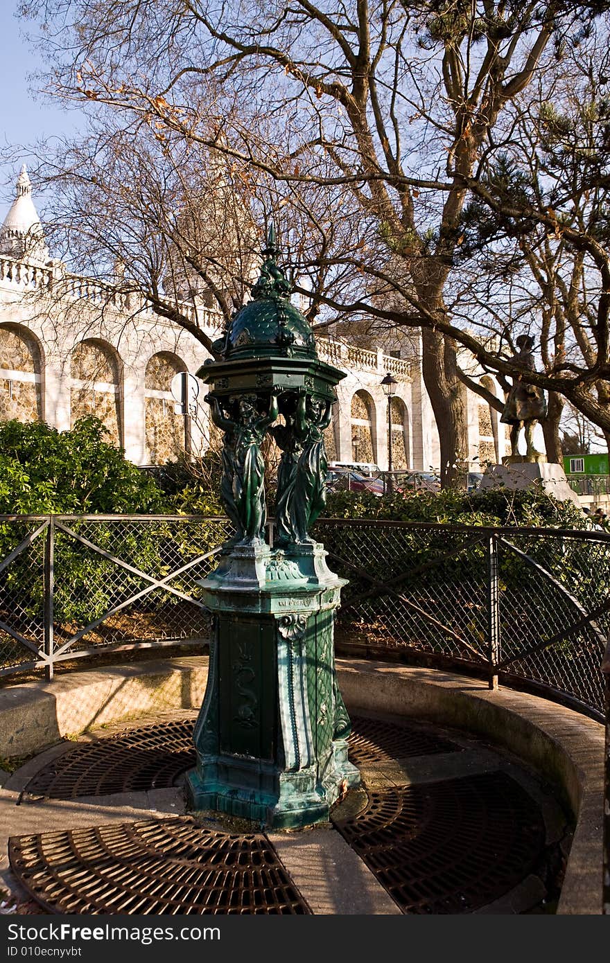 Fountain On Hill Montmartre