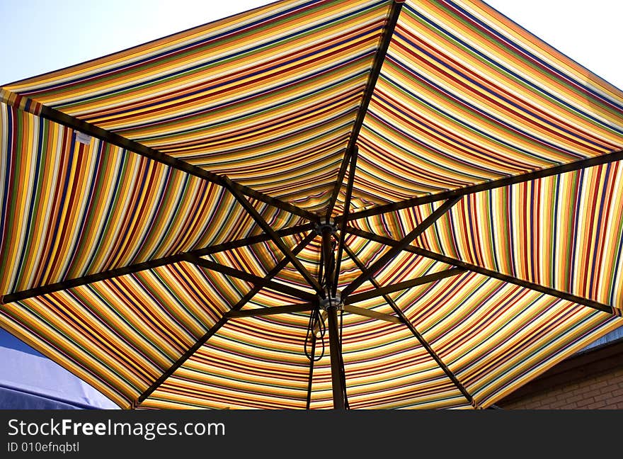 Colorful Striped Umbrella