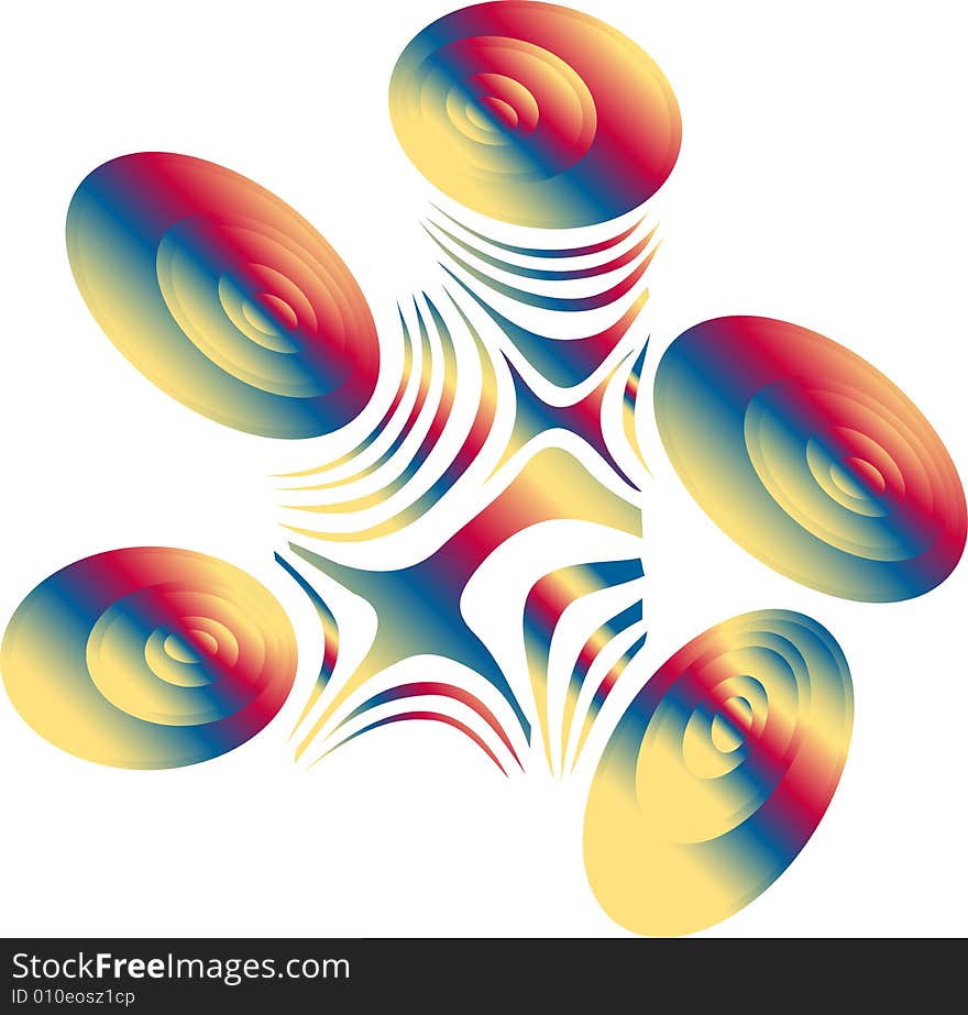 Abstract background with variegated circle