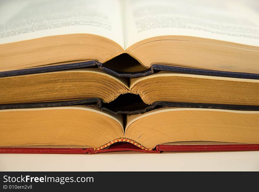 Stack of Three Open Books