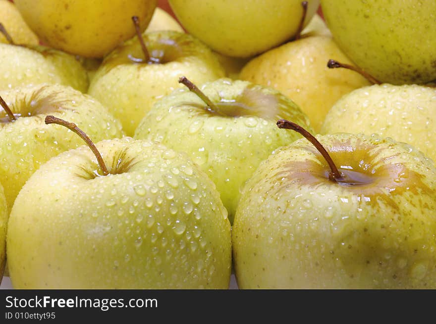 Yellow apples from my garden