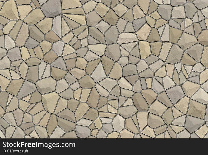 Stone wall illustration blockage, texture