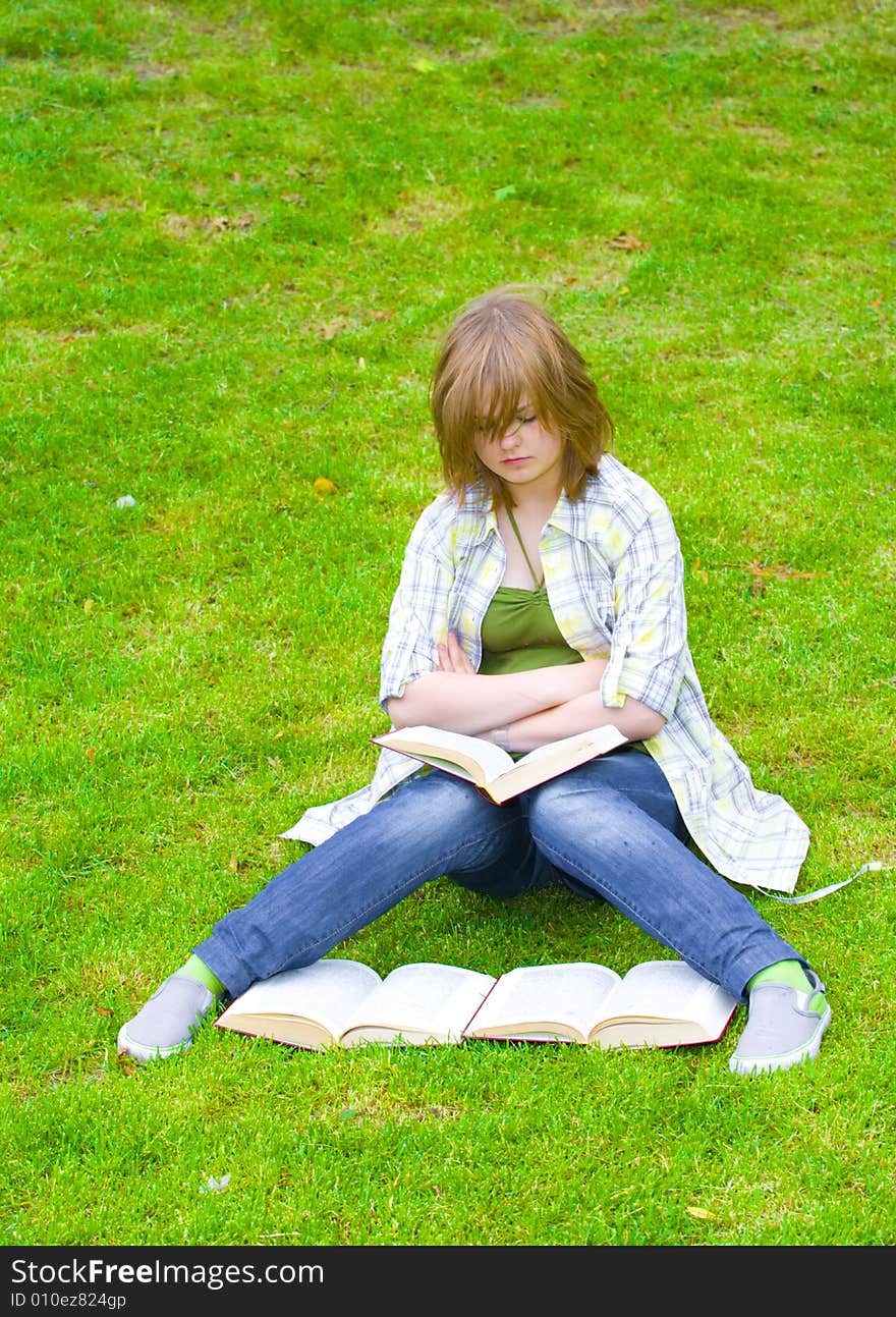 Young student with the books