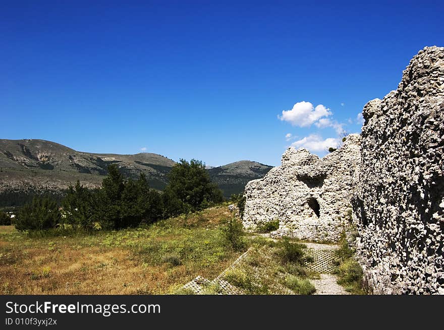 Nature view with some antique ruins. Nature view with some antique ruins