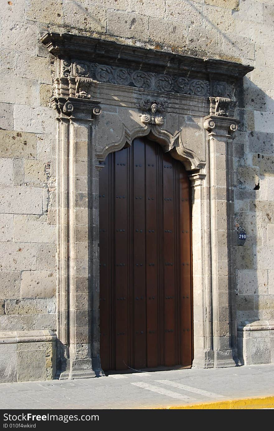 A old door in downtown of Guadalajara ,Mexico