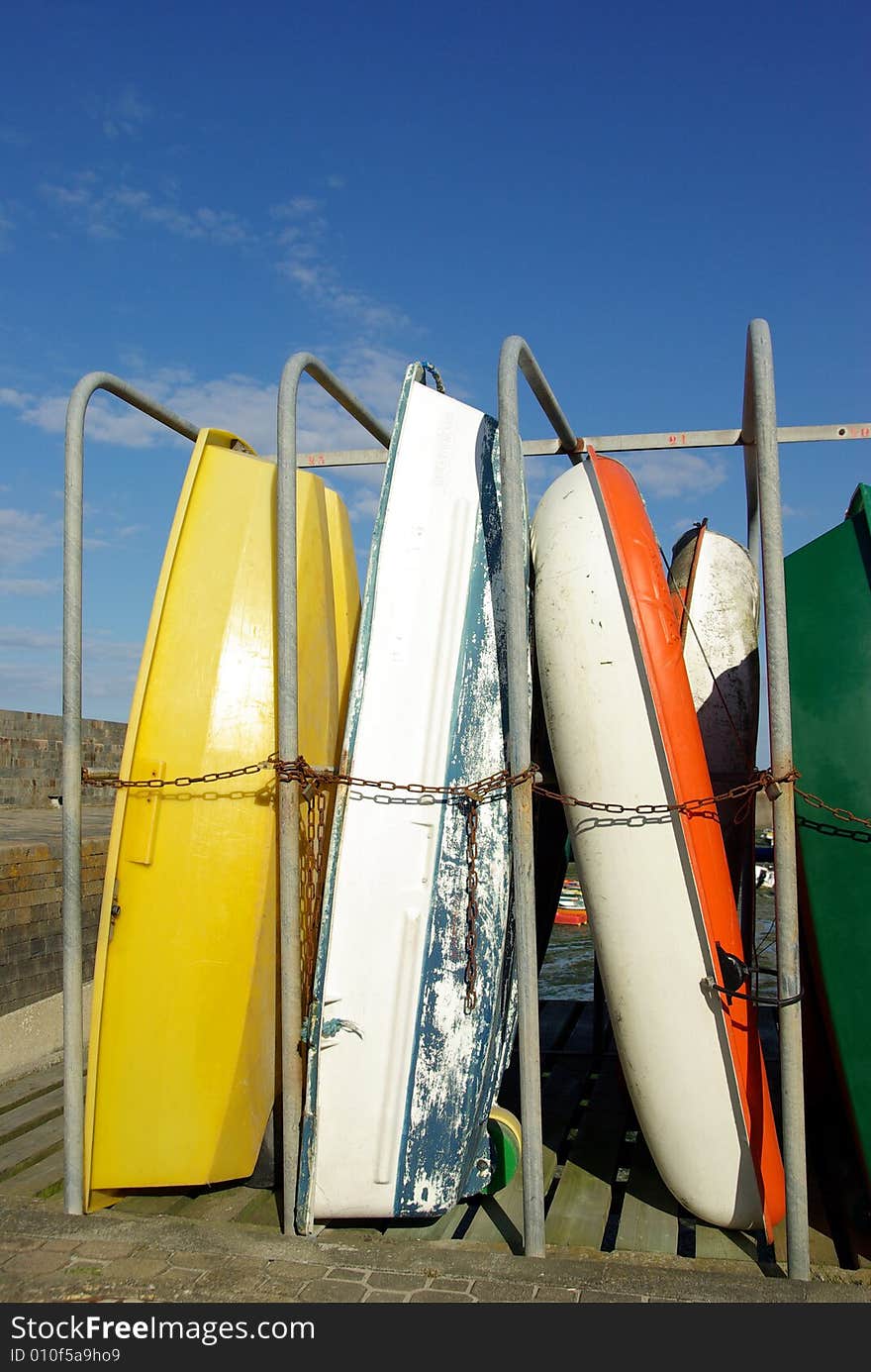 Stored boats