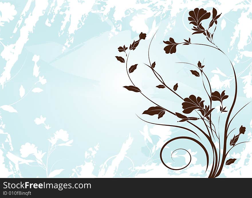 Abstract floral background. Vector illustration.