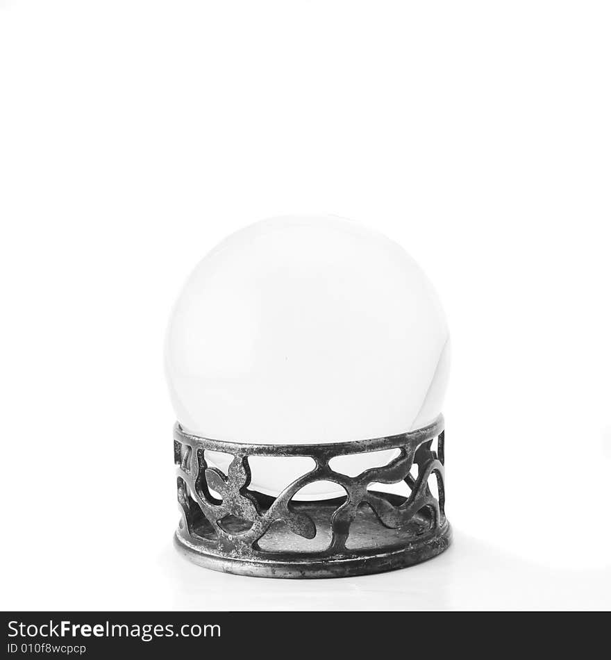 Plain crystal ball on a stand