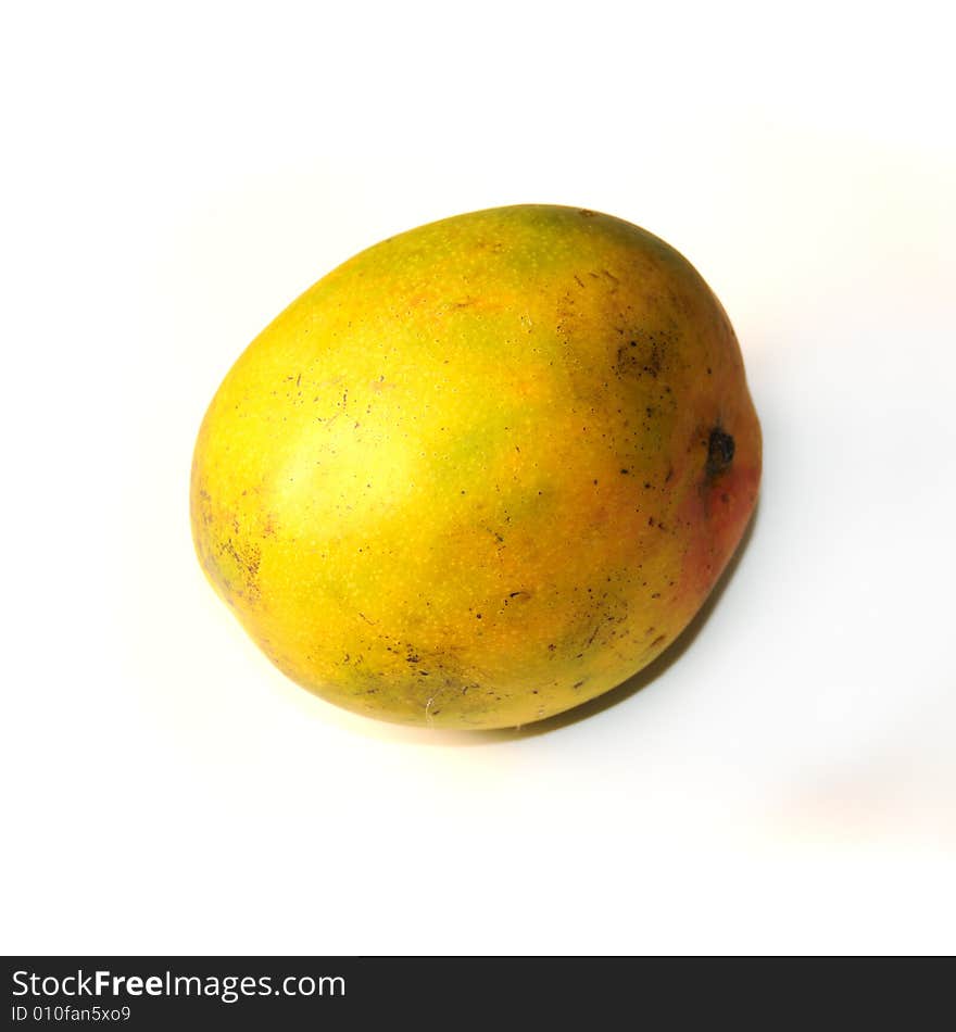 Whole ripe mango fruit isolated. Whole ripe mango fruit isolated