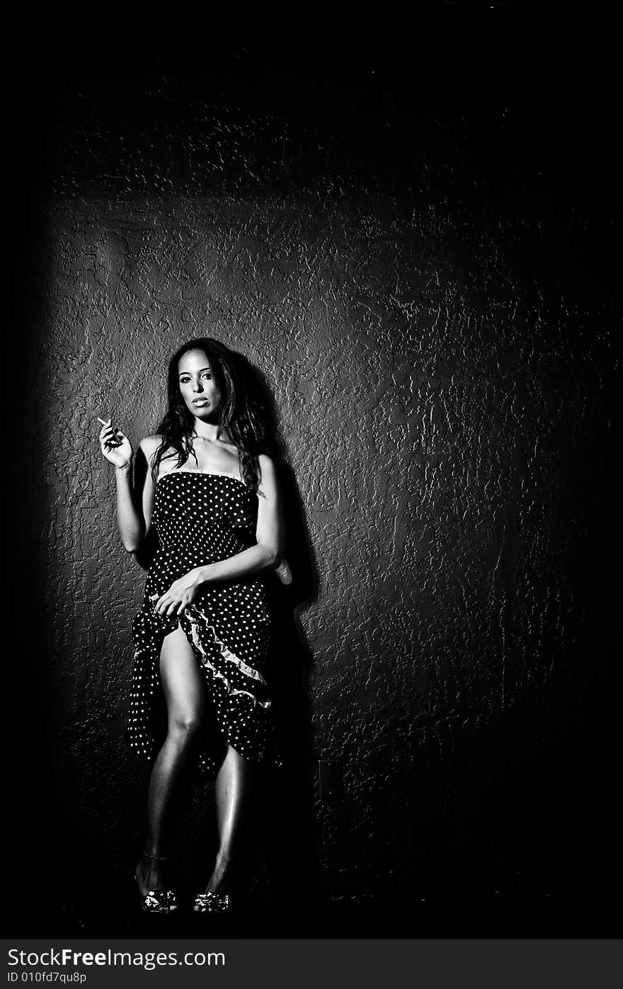 A young female model, photographed in the studio.