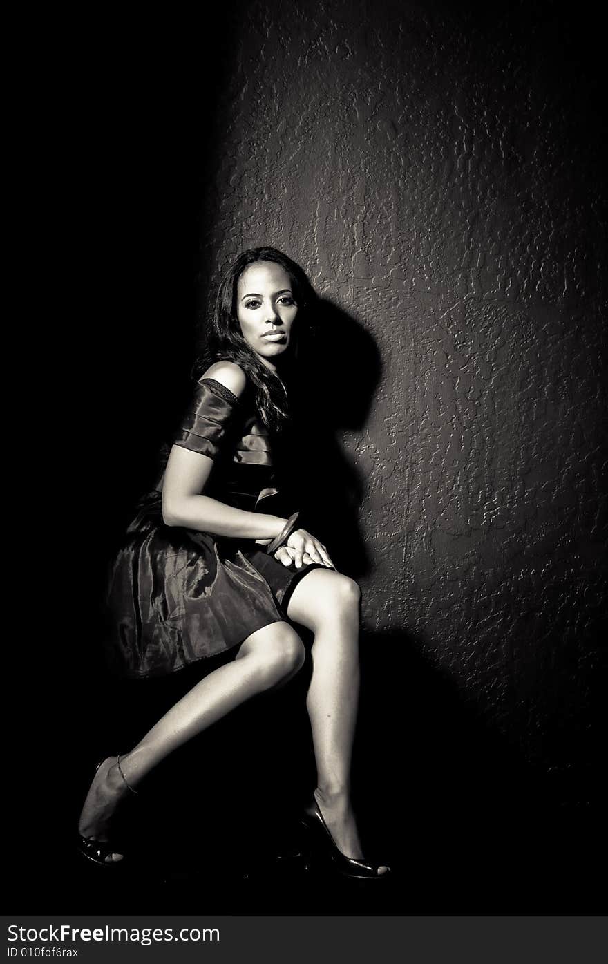 A young female model, photographed in the studio.