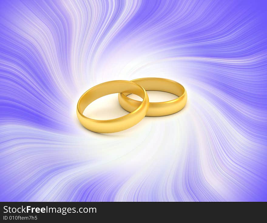 Rings in blue background