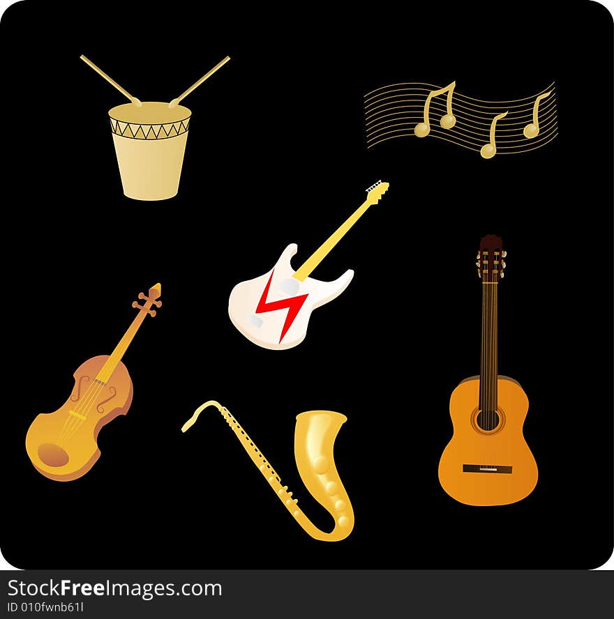 Various Musical Instruments