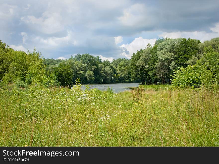 Ukranian landscape - river in a forest