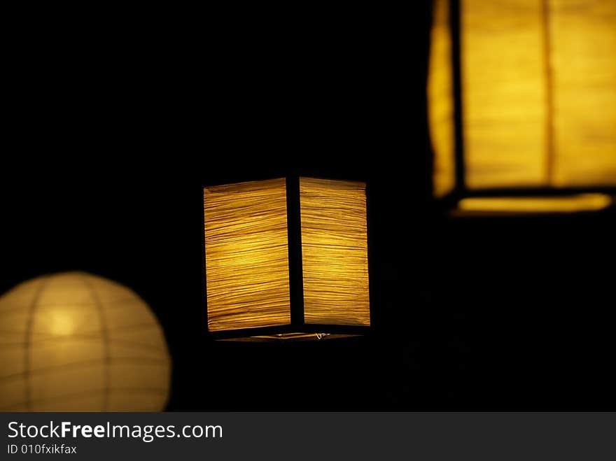 The Chinese lighting paper lamps. The Chinese lighting paper lamps