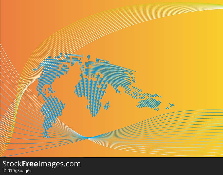 Vector abstract  world map background