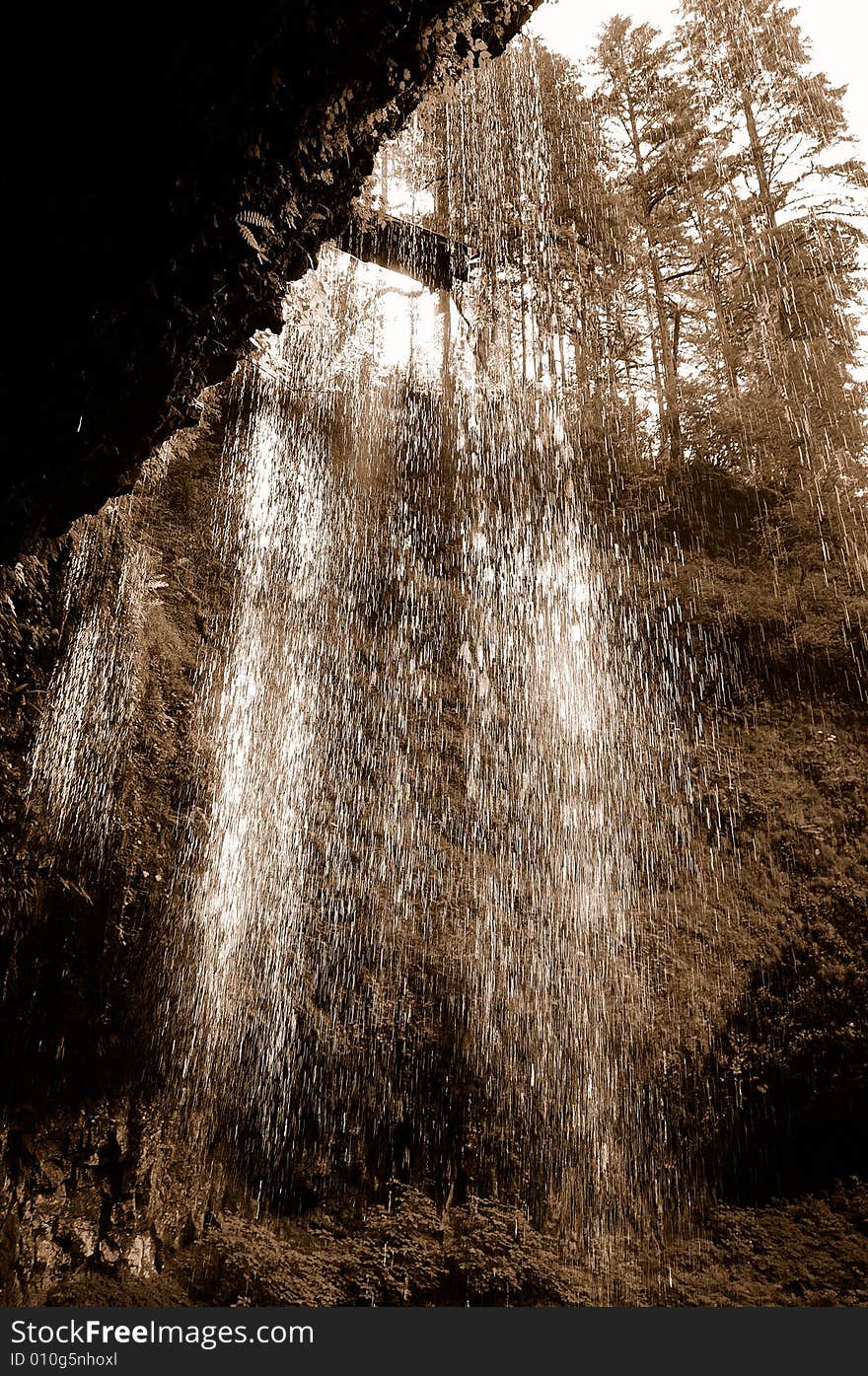 Middle Falls Sunlight Cascade in Silver Falls State Park, Oregon. Middle Falls Sunlight Cascade in Silver Falls State Park, Oregon