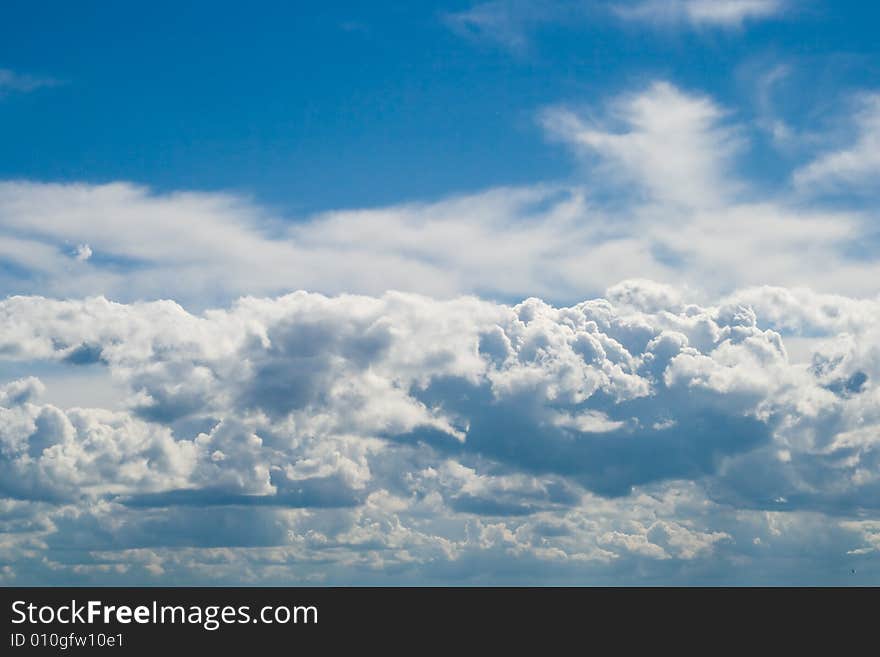 Clouds in the blue sky