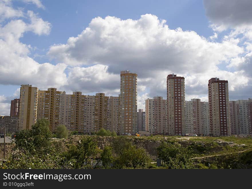 Dormitory area of Ukrainian Capital