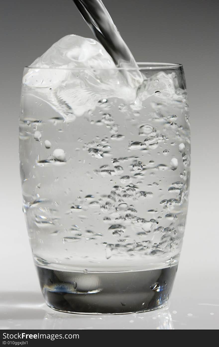 Glass Of Water Whit Ice