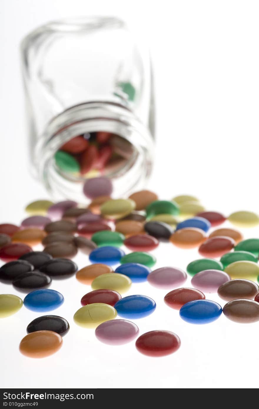 Colorful candies on a white background. Colorful candies on a white background