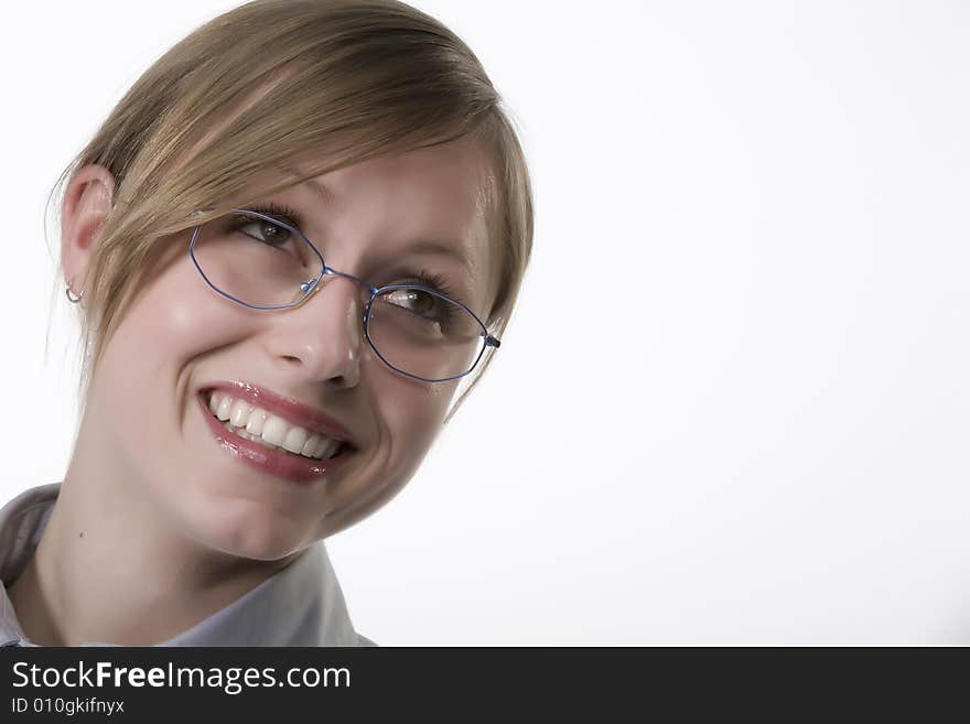 Portrait of beautiful woman, happy and smiling. Portrait of beautiful woman, happy and smiling