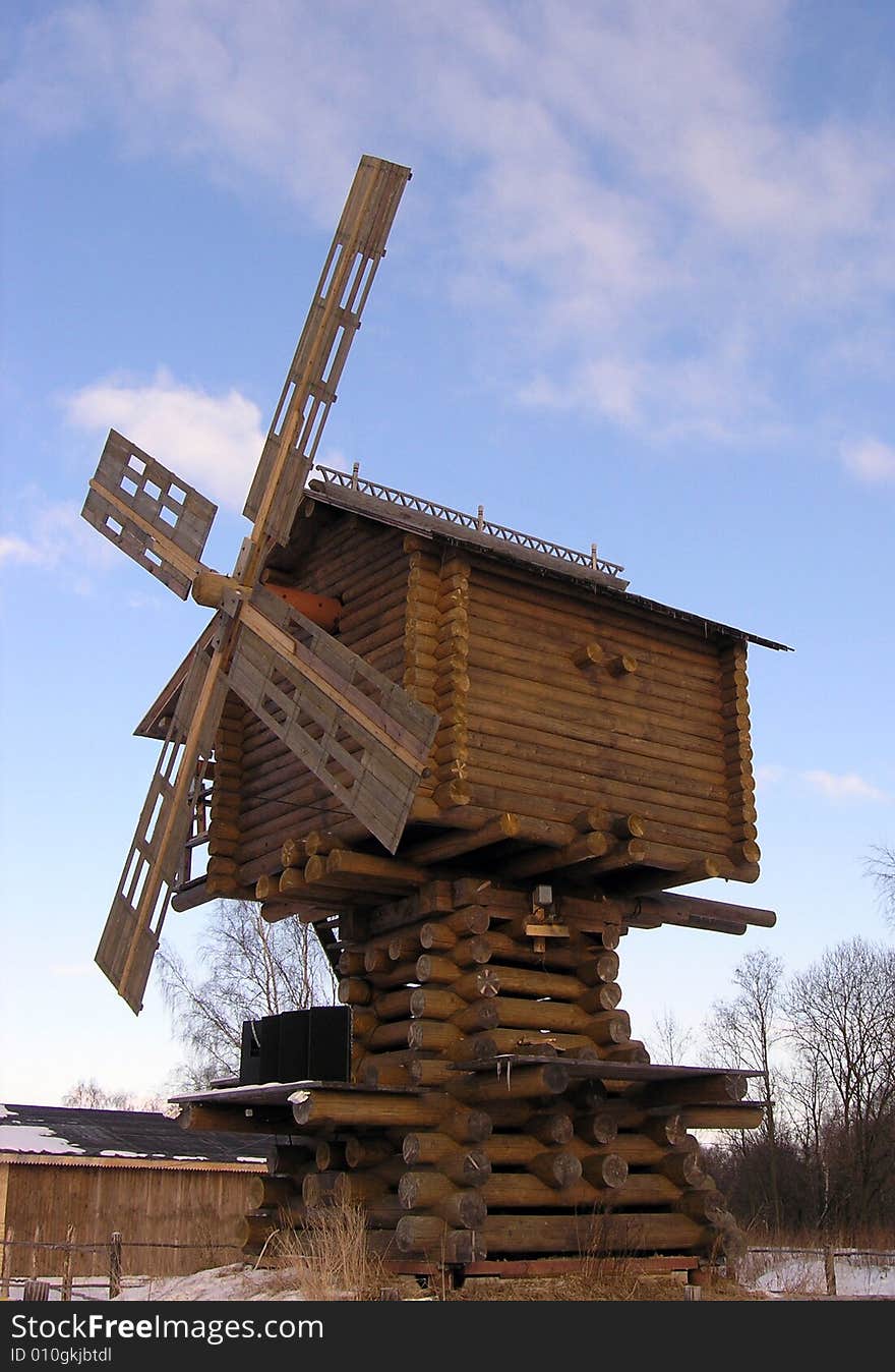 A wooden mill