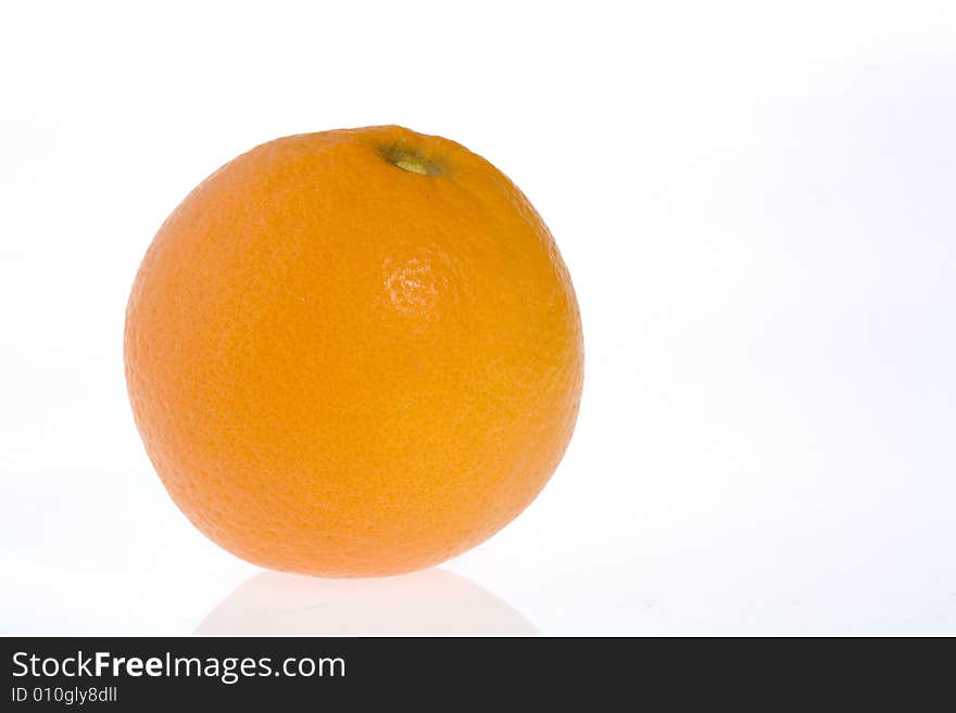 Orange on a white background