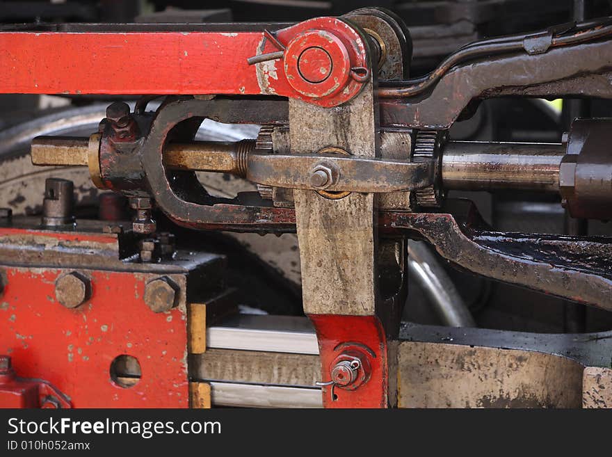 Detail of old locomotive piston