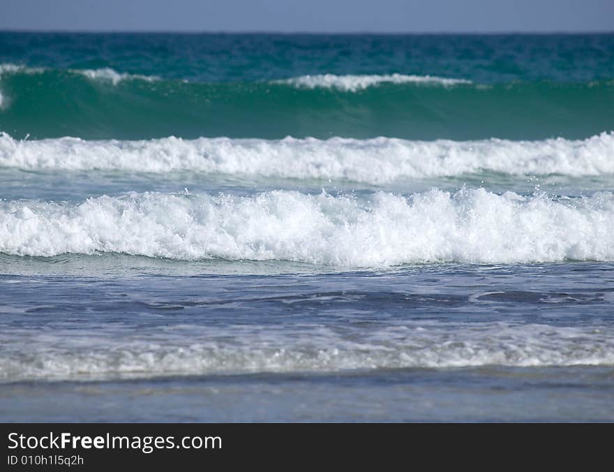 Illustration of a wavy seascape. Illustration of a wavy seascape