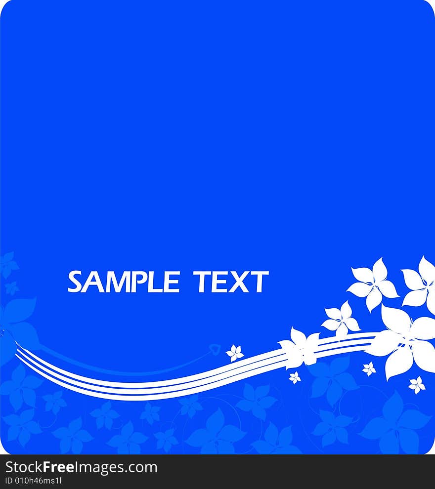 Place for text on turn blue background