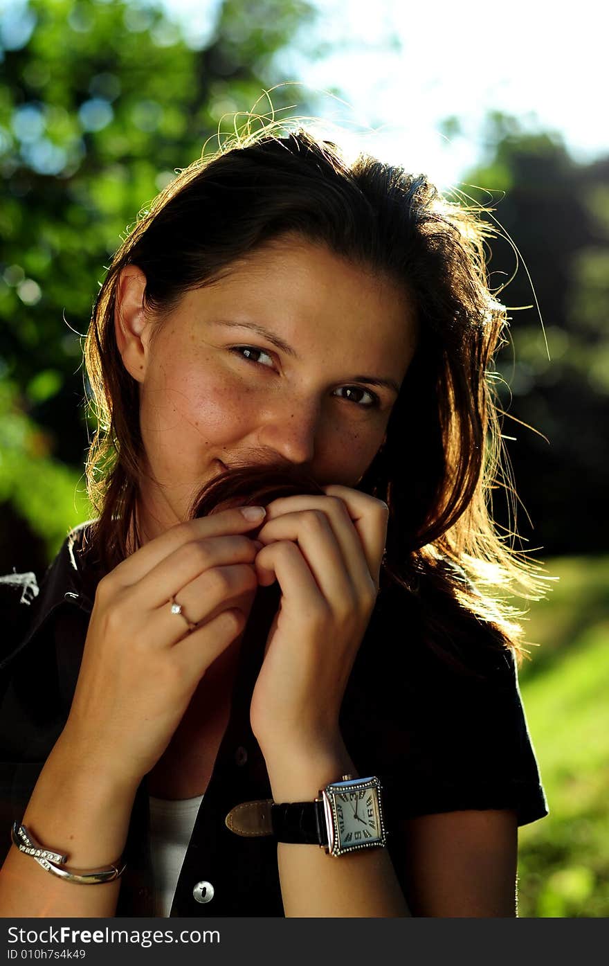 Portrait of pretty young Caucasian woman. Portrait of pretty young Caucasian woman