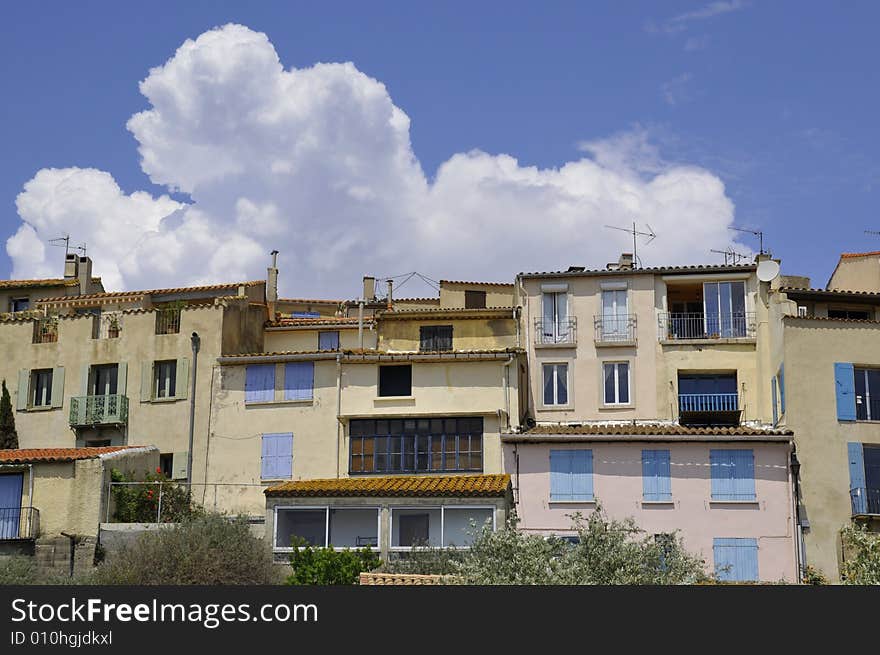 The village of Bages, near the city of Narbonne in France