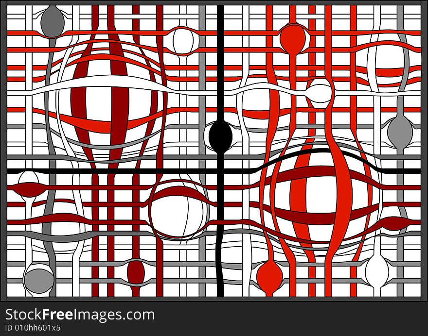 Abstract composition of optical illusion color lattice.