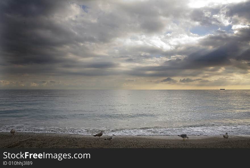 Beach and clouds