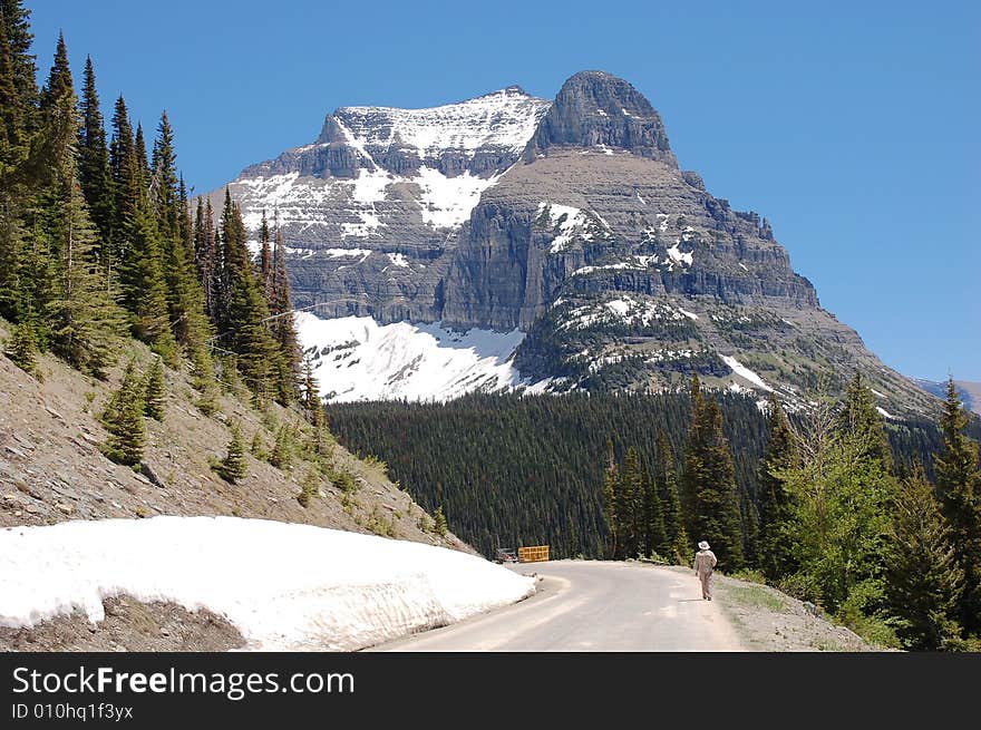 Highway and mountains