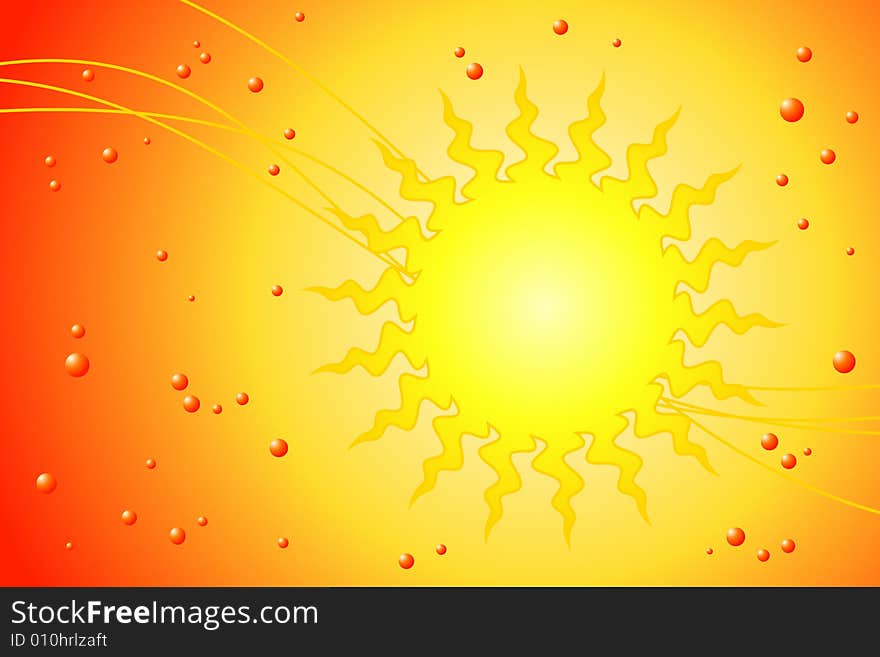 Vector illustration of the sun