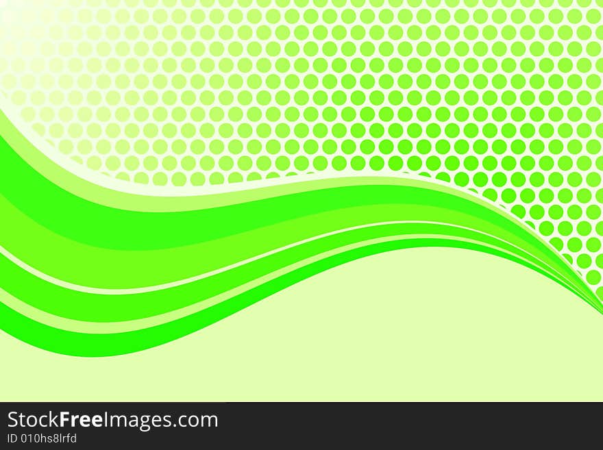 Vector illustration of abstract green