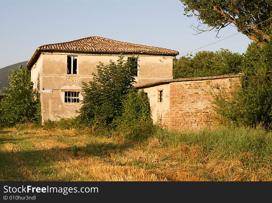 Photo of an old abandoned house. Photo of an old abandoned house