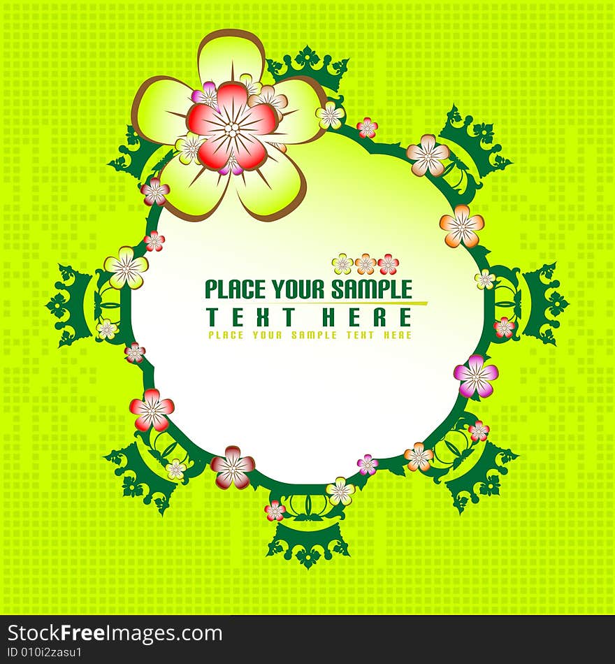 Floral banner with place for your text