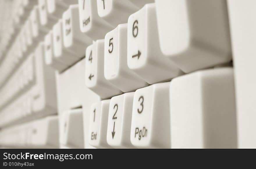 Close up of computer keyboard