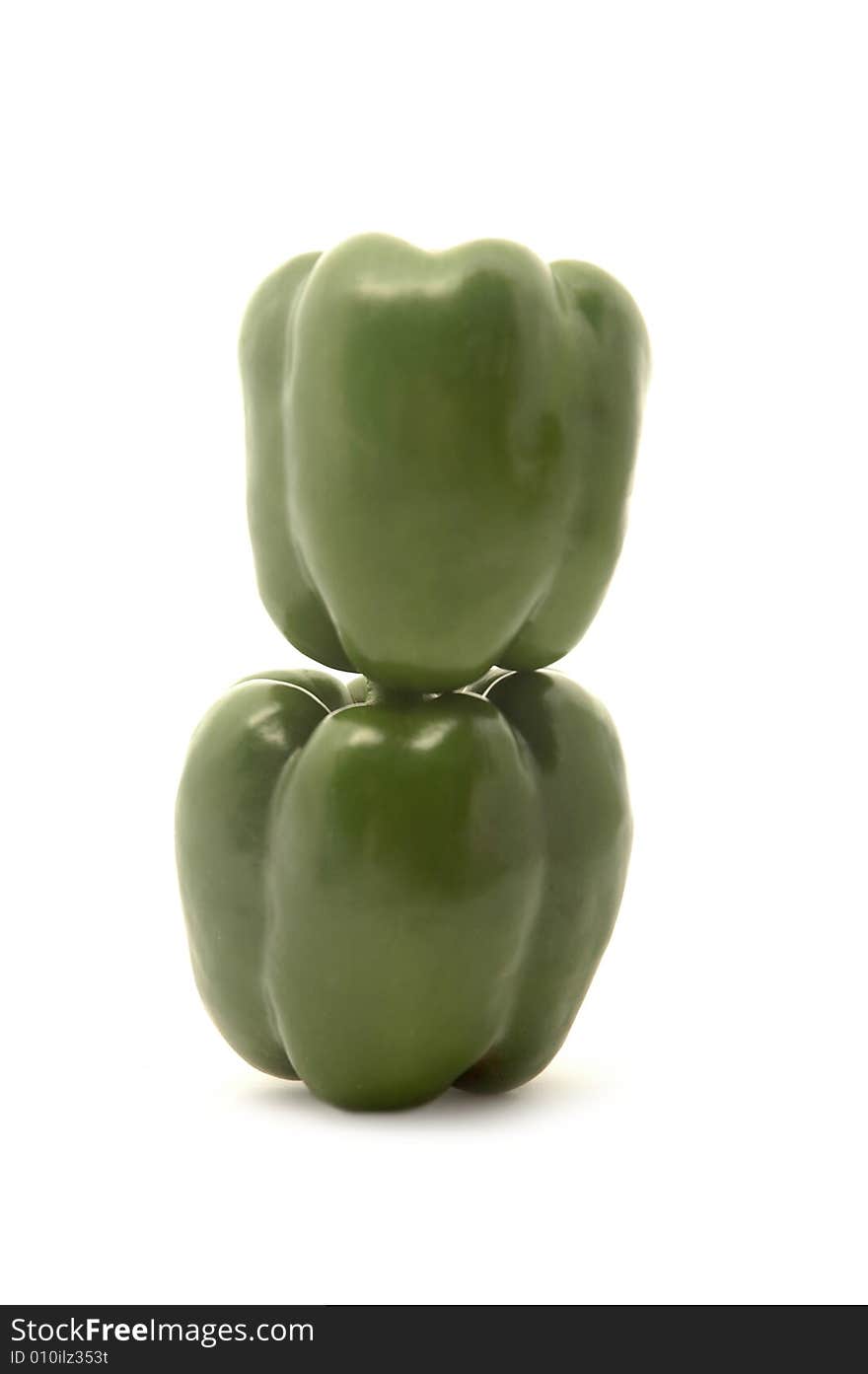 Isolated fresh green pepper background freshness food