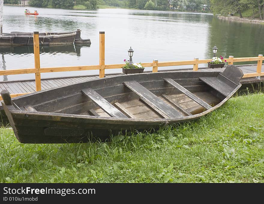 An old boat on the beach