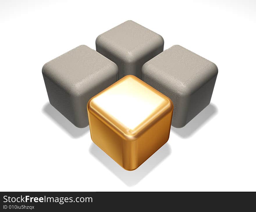 Gold cube